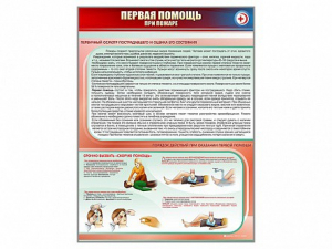 Стенд "Первая помощь при пожаре" - fgospostavki.ru - Иркутск