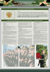 Стенд-уголок "Конституция Российской Федерации и Федеральный закон "О воинской обязанности и военной службе" - fgospostavki.ru - Иркутск
