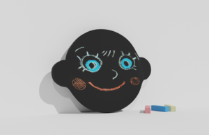 Фигурная грифельная меловая доска на тему эмоций - fgospostavki.ru - Иркутск