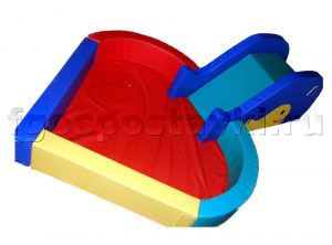 Сухой бассейн "Сердечко" с горкой 160х80х90 сантиметров - fgospostavki.ru - Иркутск