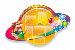 Стенд "Школьная галактика" резной стенд - fgospostavki.ru - Иркутск