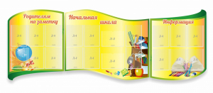 Стенд "Начальная школа" резной из 3-х частей - fgospostavki.ru - Иркутск