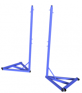 Стойка для бадминтона передвижная без противовеса (без сетки, 2 штуки) - fgospostavki.ru - Иркутск