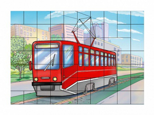 Магнитный пазл "Трамвай" - fgospostavki.ru - Иркутск