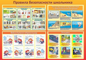 Стенд "Правила безопасности школьника" - fgospostavki.ru - Иркутск