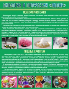 Стенд "Биология в профессии "повар"" - fgospostavki.ru - Иркутск
