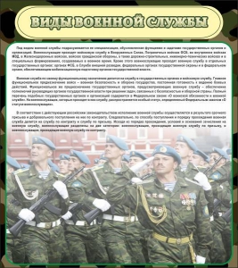 Стенд "Виды военной службы" - fgospostavki.ru - Иркутск