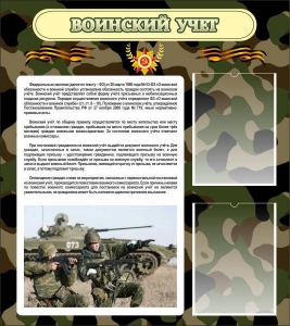 Стенд "Воинский учет" Вариант 2 - fgospostavki.ru - Иркутск