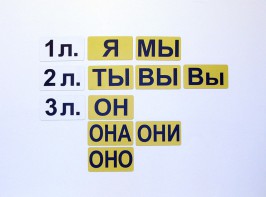 Набор магнитных карточек "Личные местоимения" (фон жёлтый) - fgospostavki.ru - Иркутск
