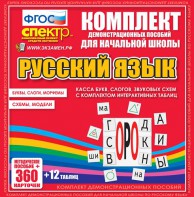 Динамические раздаточные пособия. Русский язык (комплект демонстрационных материалов). Касса букв, слогов, звуковых схем с набором интерактивных таблиц. - fgospostavki.ru - Иркутск