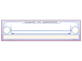 Панно (демонстрационное) магнитно-маркерное "Задачи на движение" + комплект тематических магнитов - fgospostavki.ru - Иркутск