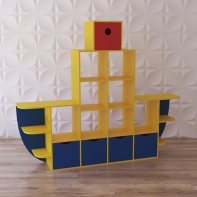 Стеллаж для игрушек "Пароход" - fgospostavki.ru - Иркутск