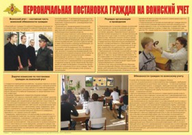 Плакат "Первоначальная постановка граждан на воинский учет" - fgospostavki.ru - Иркутск