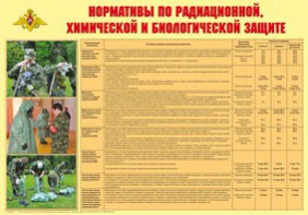 Плакат "Нормативы по радиационной, химической и биологической защите" - fgospostavki.ru - Иркутск