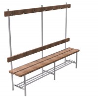 Скамья для раздевалок односторонняя с вешалкой (2 метра) - fgospostavki.ru - Иркутск