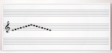 Настенная магнитно-маркерная доска с нотным станом и знаками музыкальной нотации. Вариант 2 - fgospostavki.ru - Иркутск