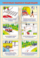 Таблица "Типичные ошибки пешеходов" (100х140 сантиметров, винил) - fgospostavki.ru - Иркутск