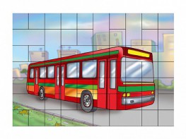 Магнитный пазл "Автобус" - fgospostavki.ru - Иркутск