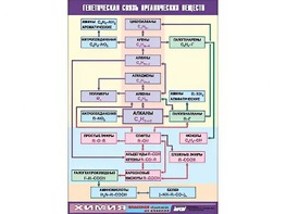 Таблица демонстрационная "Генетическая связь органических веществ" (винил 100x140) - fgospostavki.ru - Иркутск