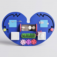 Бизиборд «Большое синее сердце» - fgospostavki.ru - Иркутск