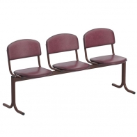 Блок стульев 3-х местный с не откидывающимися сидениями (кожзам) - fgospostavki.ru - Иркутск