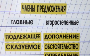 Набор магнитных карточек "Члены предложения" (фон жёлтый) - fgospostavki.ru - Иркутск