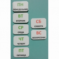 Набор карточек "Дни недели" - fgospostavki.ru - Иркутск