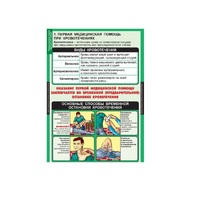 Комплект таблиц. ОБЖ. Правила оказания первой медицинской помощи - fgospostavki.ru - Иркутск