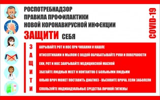 Плакат "Правила профилактики коронавируса" - fgospostavki.ru - Иркутск