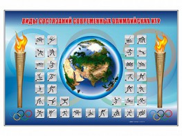 Магнитно-маркерная доска "Олимпийские виды спорта" с комплектом тематических магнитов - fgospostavki.ru - Иркутск