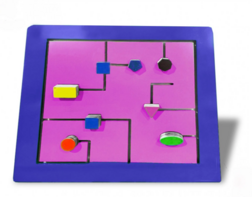 Тактильно-развивающая панель с геометрическими фигурами - fgospostavki.ru - Иркутск