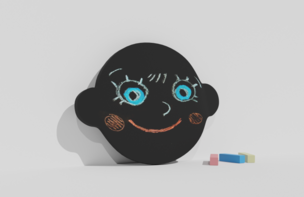 Фигурная грифельная меловая доска на тему эмоций - fgospostavki.ru - Иркутск