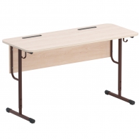 Стол двухместный ученический на круглой трубе - fgospostavki.ru - Иркутск