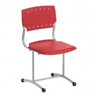 Стул ученический, на плоскоовальной трубе. Сиденье и спинка пластик - fgospostavki.ru - Иркутск