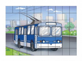 Магнитный пазл "Троллейбус" - fgospostavki.ru - Иркутск