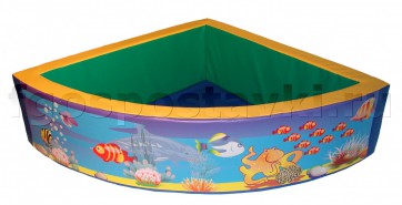 Сухой бассейн угловой полукруглый с шелкографией - fgospostavki.ru - Иркутск