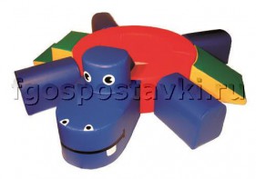 Сухой бассейн "Весёлый бегемот" с приставными элементам - fgospostavki.ru - Иркутск