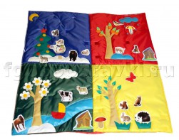 Дидактический коврик "Времена года" с дополнительными аппликациями животных - fgospostavki.ru - Иркутск