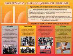 Стенд "Экстремизм-антисоциальное явление" - fgospostavki.ru - Иркутск